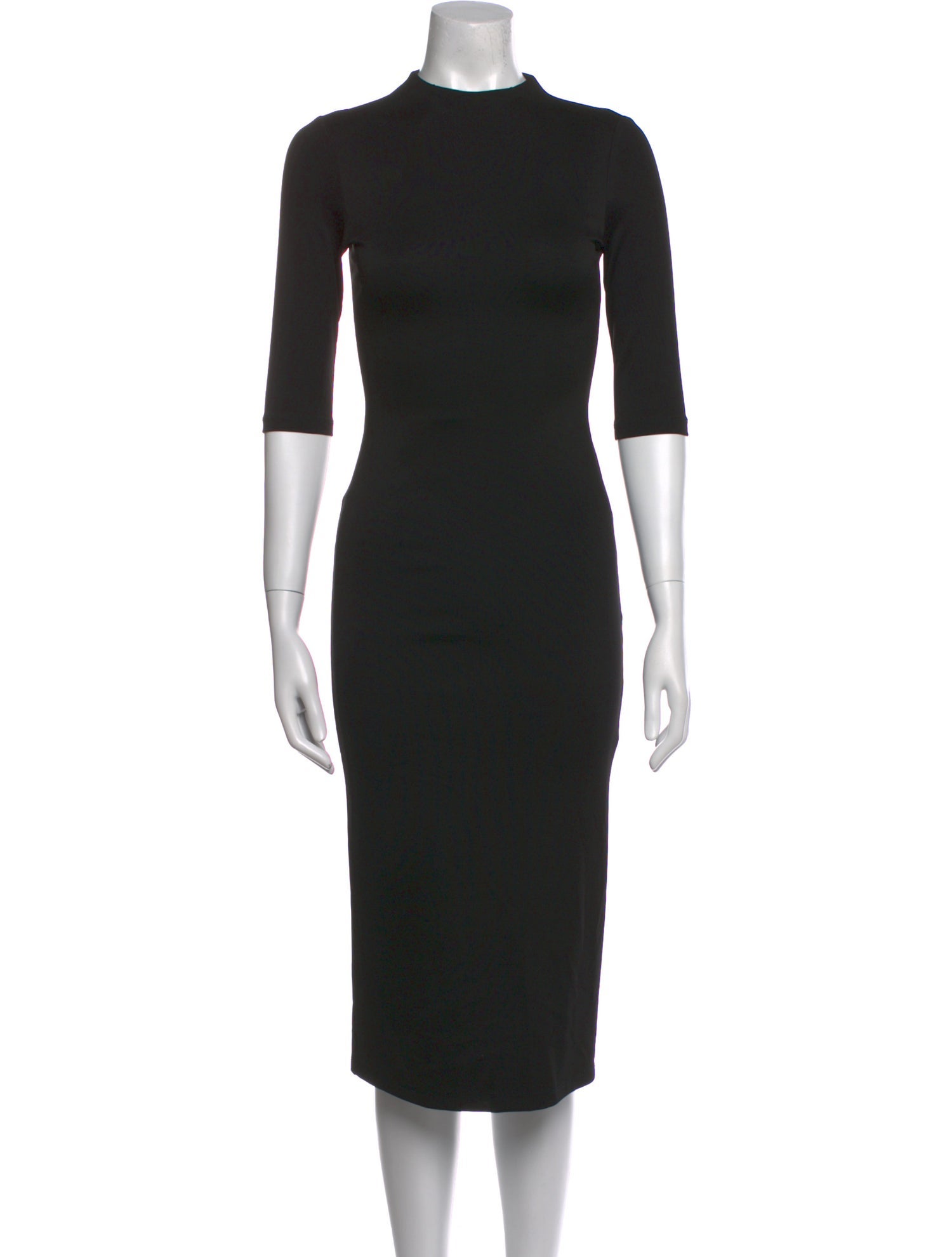 Alice + Olivia Mock Neck Midi Length Dress